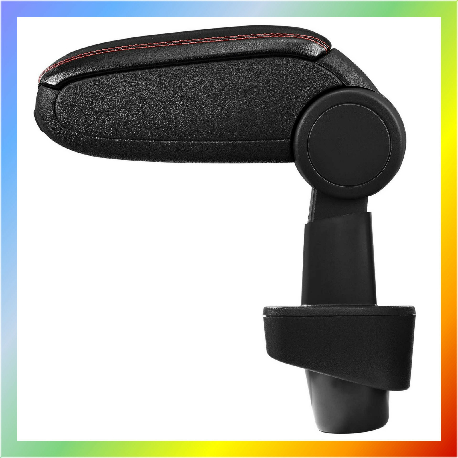 Accoudoir central pour Renault Clio 3 en simili cuir noir et rouge