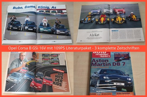 Opel Corsa B GSi 16V mit 109PS Literaturpaket - 3 komplette Zeitschriften