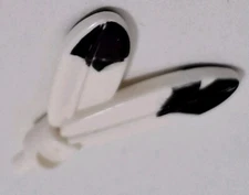 Lego Western Indians Plume Feathers W Pin & Black Tip Pattern For Minifigure