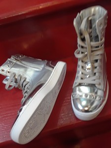 silver hip hop shoes
