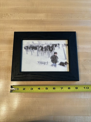 Curious On Lookers By Robert Duncan Print Boy & Cows Small Picture 7" X 9" - Picture 2 of 6