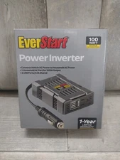 EverStart 100W Vehicle Power Inverter Converter DC/AC (12v to 110v) 2 USB Ports 