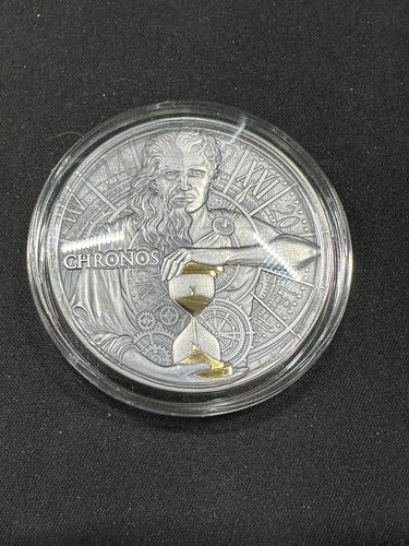 CHRONOS Dual Essence 2 oz Silver Coin 2000 Francs Cameroon 2023 - Picture 2 of 4