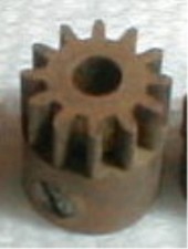 Cox 10 Tooth Tall Brass Slot Car Pinion 1/8 Shaft Motors with Set Screw NOS