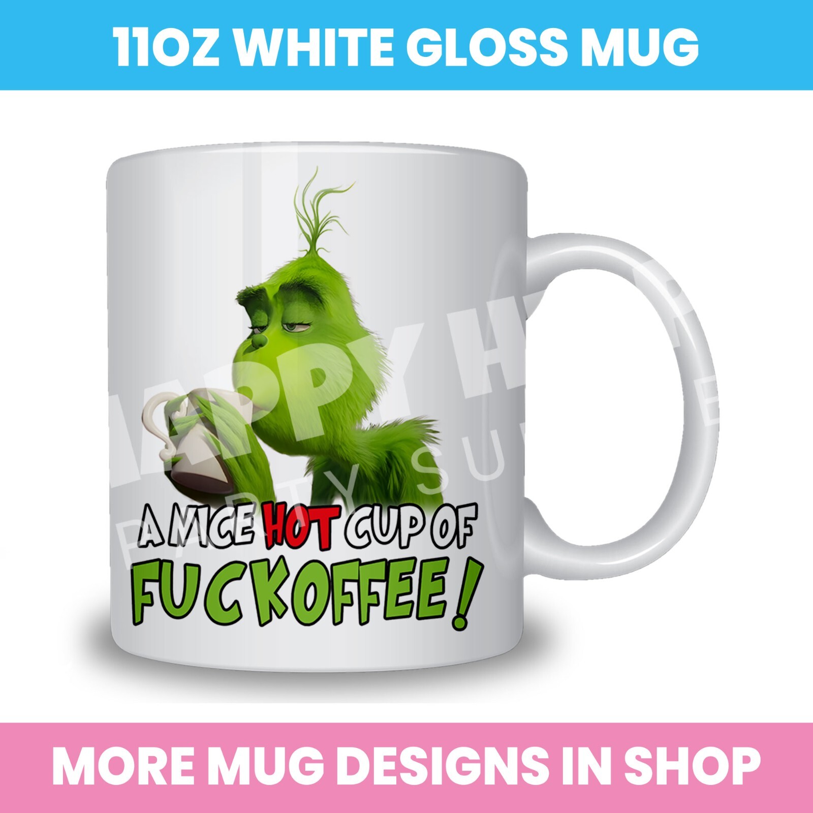GRINCH MUG COFFEE TEA CUP DRINK NOVELTY MUG 11OZ