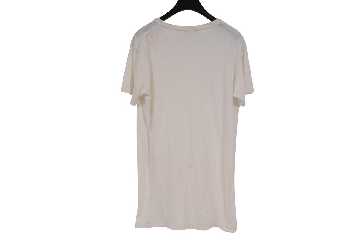 Balmain Vintage Distressed T Shirt Size Medium White 100