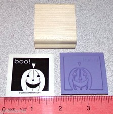 Pumpkin Halloween Face Rubber Stamp Single Pumpkin Boo Stampin Up Say It Simply