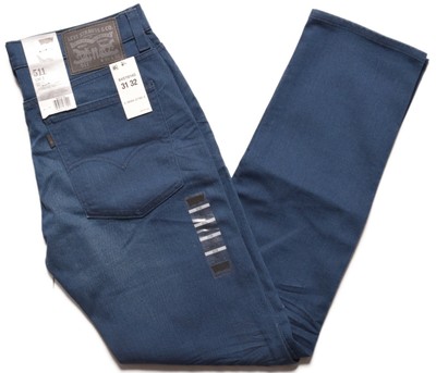 Levis Mens 511 Line 8 Slim Fit Stretch Dark Blue Wash Denim Jeans 29 x 32 |  eBay