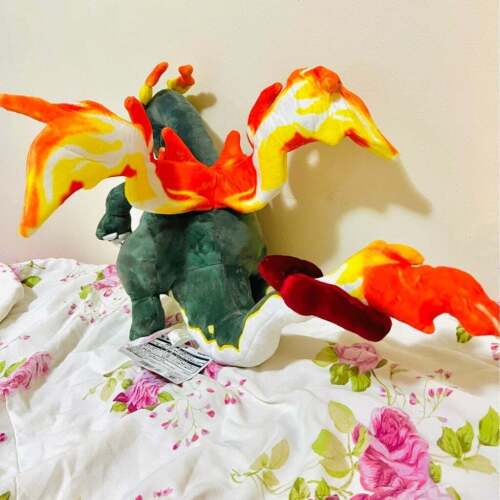 2 NEW Pokémon 15in Gigantimax Charizard Shiny Black Fire Dragon Toy Plush NWT - Picture 14 of 17