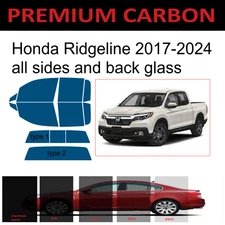 Premium Carbon Window Tint fits Honda Ridgeline 2017-2024 precut tint