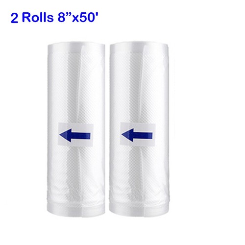 2/4 Rolls 8"x50' 11"x50' Rolls Vacuum Sealer Bags Food Saver Embossed Bags US - Picture 17 of 22