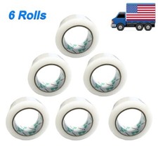 6 Rolls 1.88" x 110 Yards 2 mil Carton Sealing Clear Box Shipping Packing Tape