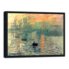 Framed Canvas Print Monet Painting Repro Wall Art Home Decor Sunrise Picture