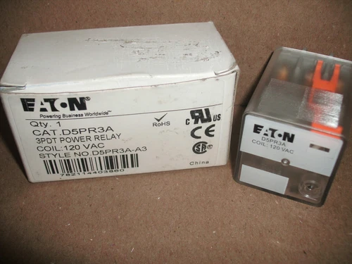 EATON D5PR3A 3PDT 120 VAC POWER RELAY D5PR3A-A3
