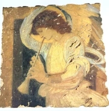 Empire Art Co. Handcrafted Angel Print Sandstone Box With Flute & Wings 80