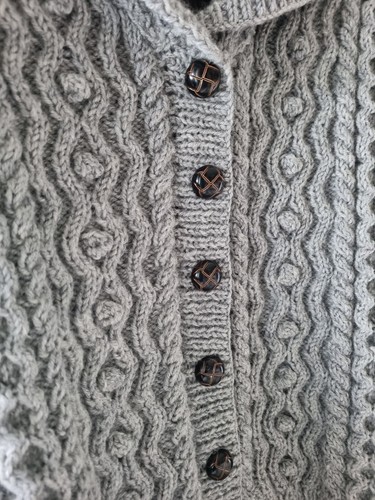 NEW - Hand Made Vintage Aran Coat with Large Collar, Pure wool - size 2 to 5yr - Picture 11 of 11