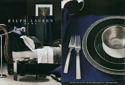 Ralph Lauren Penthouse Magazin Printanzeige Anzeige Home Collection Dekor 4 S...