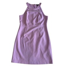 INC Halter Dress Sleeveless Party Cocktail Mini Dress Purple Size M