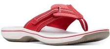Clarks Women's Cloudsteppers Brinkley Jazz Sandals Red Select Size