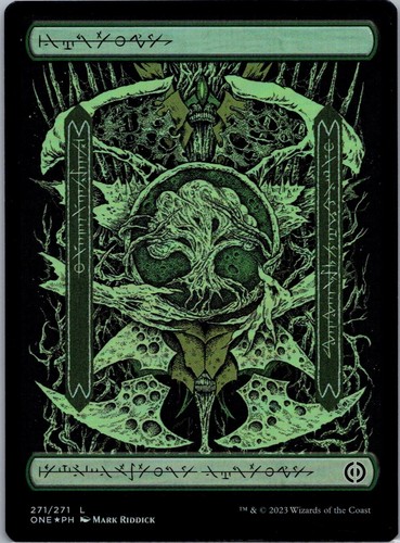 PSA10 森 オイルスリックFoil ファイレクシア 英語版 Forest Oil Slick Foil Phyrexia English Version* * PSA 10 * Pop 12