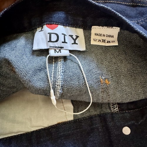 NWOT I Love DIY by Panida Upcycled Daisy Duke Denim Jean Shorts Sz M - Picture 5 of 6