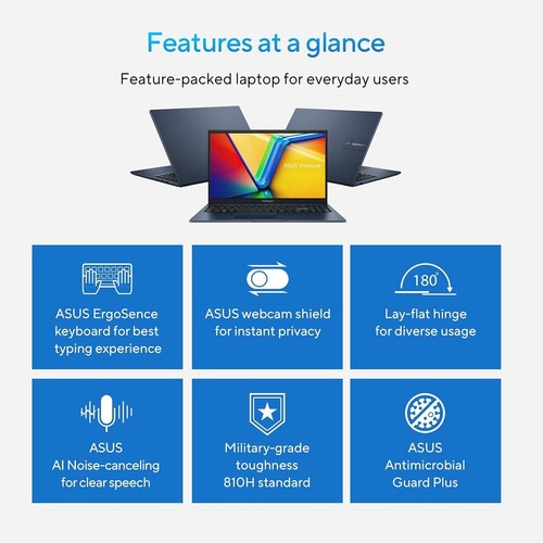 2024 ASUS Vivobook 14" FHD Laptop, 6-Core Intel i3-1215U, Upto 40GB RAM& 2TB SSD - Picture 6 of 8
