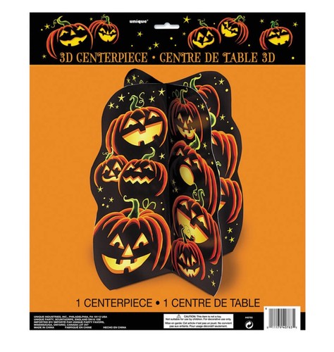 1 “Pumpkin Grin” Deluxe 3D Centerpiece Halloween Party Decoration 14” - Bild 1 von 2