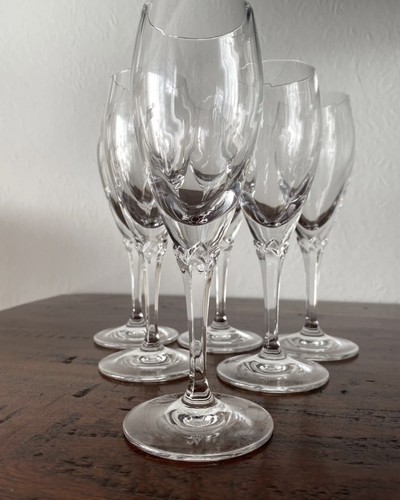 6 pièces verres à liqueur opale Nachtmann verres à sherry cristal de plomb signés - Photo 6/10