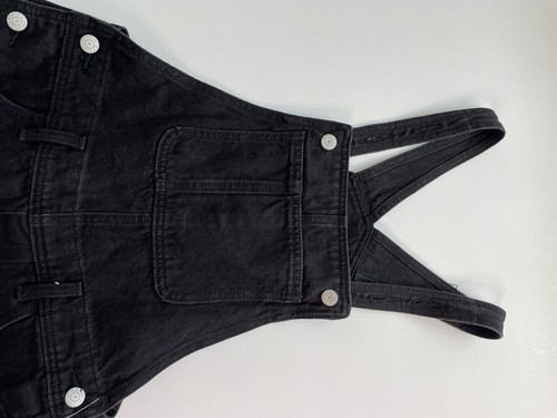 OLD NAVY Kid's Overalls Denim Black Cotton Unisex Boy's Girl's Large 10/12 - Picture 13 of 13
