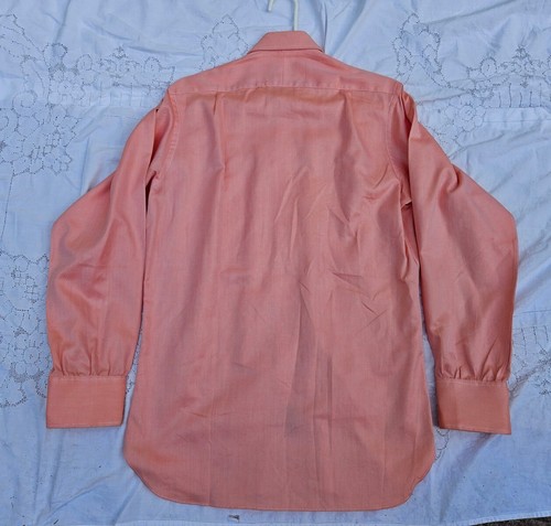 TURNBULL & ASSER Naranja Algodón Mangas Largas Camisa Inglaterra Hombres 15/38 Nueva Sin Etiquetas - Imagen 5 de 7