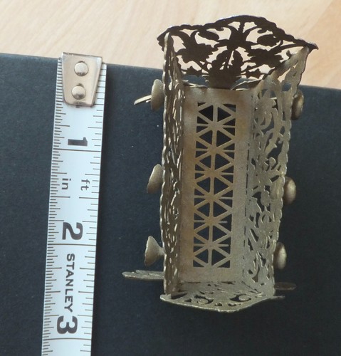 Lot of Vintage to Antique German Soft Metal Ormolu Pieces Cradle Birdcage Basket - Picture 23 of 24