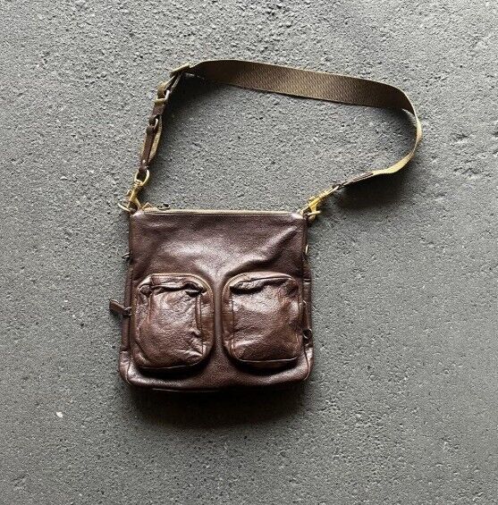MIU MIU 90s Archive Leather One Shoulder Bag Brown Embossed MIU MIU 90s Archive Leather One Shoulder Bag Brown Embossed