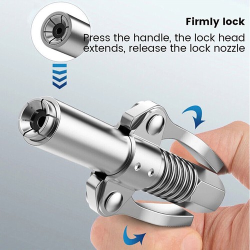 New 10000PSI High Pressure Grease Gun Coupler Coupling End Fitting 1/8 NPT Kit - Picture 16 of 20