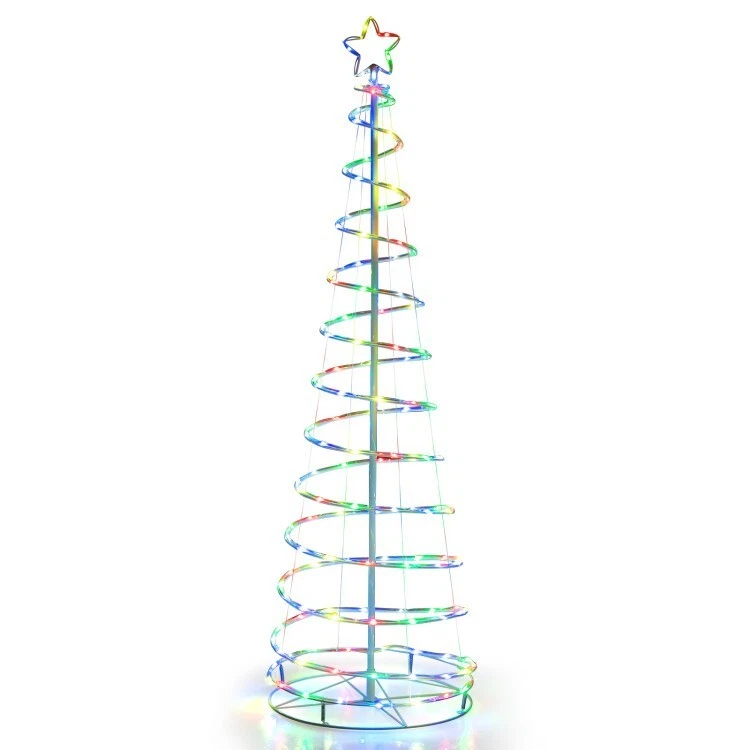6 Feet Light Up Spiral Christmas Tree with Tree Top Star eBay