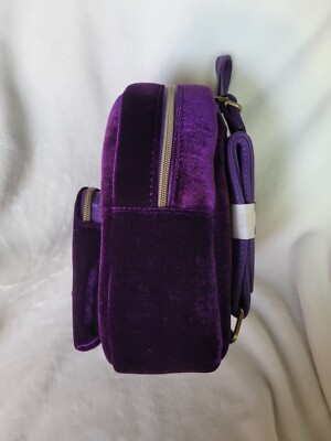 Disney Loungefly Villians Ursula Purple Velvet Mini Backpack  display picture 1