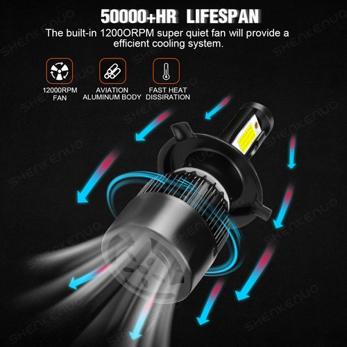 For Toyota Tacoma 2012-2015 LED HeadlightHigh Low Lamp+Fog Light Bulbs 6000K Kit - Picture 9 of 12