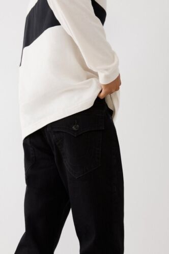 True Religion Ricky Flap Relaxed Straight Jeans Herren W32 L33 Rinse Schwarz 105657 - Bild 5 von 9