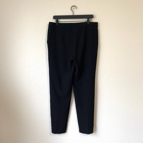 Pantalón de vestir ST. JOHN CAVIAR tiro alto frente plano negro WMNS 10 hecho en EE. UU. - Imagen 4 de 10