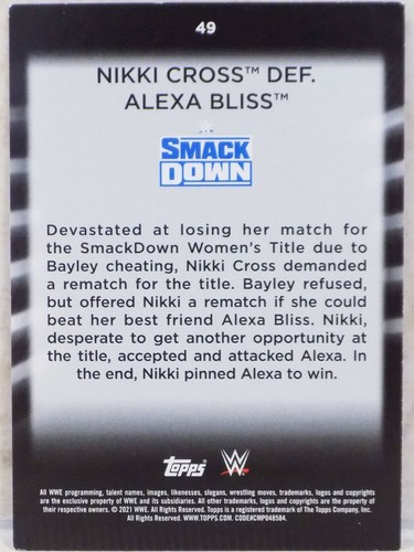 WWE TOPPS WOMEN'S DIVISION WRESTLING TRADING CARDS 2021 DIVAS ROSTER WWF AEW - Picture 139 of 215