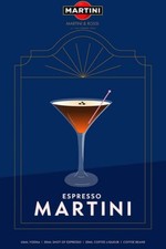 Poster Manifesto Locandina Pubblicità Stampa Vintage Aperitivo Martini 60x90 Cm.