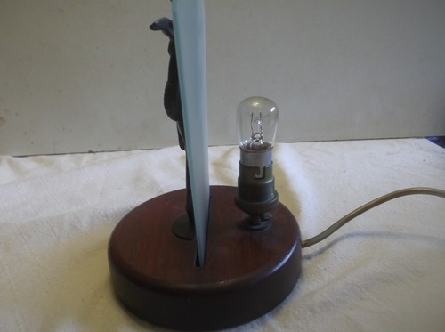 VINTAGE BRONZE FLAPPER DANCER LAMP - Picture 4 of 6