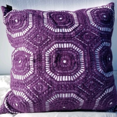 Hallmart Collectibles Purple Transitional Embroidered Pillow