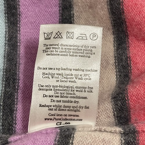 pure collection cashmere sweater Striped Pink Size 18 - Picture 12 of 12