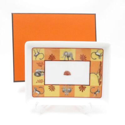 エルメス　アフリカスクエアプレート HERMES Africa square plate, tray | eBay