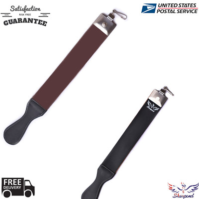 REAL LEATHER SHARPENING HONING STROP BELT FOR STRAIGHT CUT THROAT SHAVING RAZOR