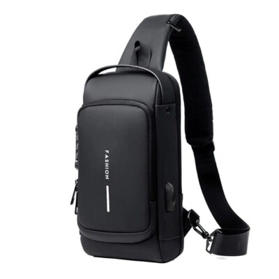 Rucksack Herren Damen Diebstahlsicherung Multifunktion SCHULTERGURT BAG MIT POWER BANK