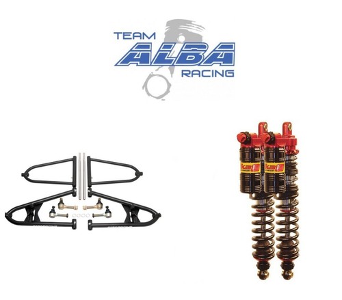Raptor 660 Chromoly Alba A Arms +2 Elka Legacy Series Front Shocks  Alba Racing - Picture 1 of 3