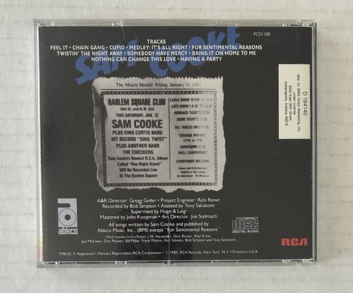 Sam Cooke Live At At The Harlem Square Club CD G Soul - Picture 7 of 15