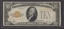 1928 $10.00 Gold Certificate CIRC (Pin Holes)
