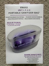 HoMedics UV-Clean Portable Rechargeable Sanitizer Bag - Gray.  NEW 